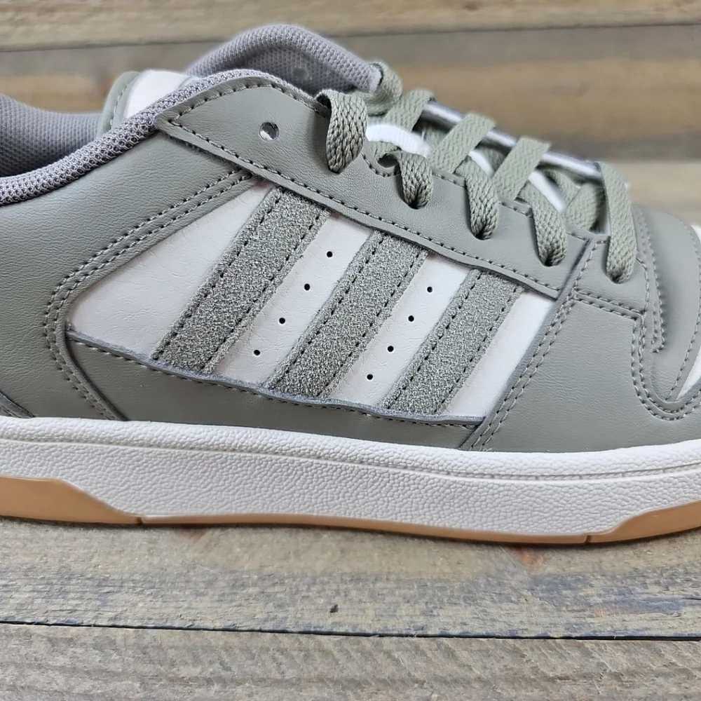 Adidas Men's Break Start Sportswear Athletic Shoes Green Pebble Chalk White